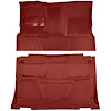 T1197702 1973-74 Chevrolet, GMC Pickup; Crew Cab; Molded Carpet Kit; Loop; Standard Backing; Floor Shift; 4-Speed; 2WD; Red - image 1