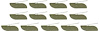 T1423 1969-72 Chevrolet / GMC Pickup Upper Bed Molding Clip Set ; Longhorn ; 14 piece set - image 1