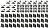 T1464 1962-66 Chevrolet Pickup; Side Molding Clip Set; Upper and Lower; Short Bed; 86-Pieces - image 1