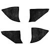 T1549001 1973-74 Chevrolet/GMC Truck; Carpet Kick Panel Inserts; w/o Cardboard Backing; Loop; Black - image 1