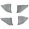 T1549125 1974-91 Chevrolet/GMC Truck; Carpet Kick Panel Inserts; w/o Cardboard Backing; Cutpile; Medium Gray - image 1