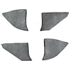 T1549147 1974-91 Chevrolet/GMC Truck; Carpet Kick Panel Inserts; w/o Cardboard Backing; Cutpile; Dark Gray - image 1