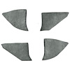 T1549156 1974-91 Chevrolet/GMC Truck; Carpet Kick Panel Inserts; w/o Cardboard Backing; Cutpile; Dove Gray - image 1