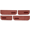 T1549202 1973-74 Chevrolet/GMC Suburban; Carpet Door Panel Inserts; w/Vents; w/ Cardboard Backing; 4-Piece; Loop; Red - image 1