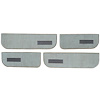 T1549423 1974-87 Chevrolet/GMC Crew Cab Truck; Carpet Door Panel Inserts; w/ Cardboard Backing; w/ Vents; 4-Piece; Cutpile; Silv - image 1