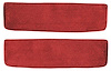 T1552302 1955-59 Chevrolet/GMC Truck; Carpet Door Panel Inserts; w/o Cardboard Backing; 2-Piece; Loop; Red - image 1