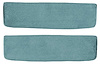 T1552306 1955-59 Chevrolet/GMC Truck; Carpet Door Panel Inserts; w/o Cardboard Backing; 2-Piece; Loop; Aqua - image 1