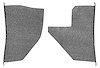 T1552435 1955-59 Chevrolet/GMC Truck; Carpet Kick Panel Inserts; w/o Cardboard Backing; Loop; Gunmetal Gray - image 1