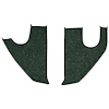T1558613 1967-72 Chevrolet/GMC Truck; Carpet Kick Panel Inserts; w/ Cardboard Backing; Loop; Dark Green - image 1