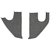 T1558635 1967-72 Chevrolet/GMC Truck; Carpet Kick Panel Inserts; w/ Cardboard Backing; Loop; Gunmetal Gray - image 1