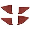 T1559002 1973-74 Blazer/Jimmy; Carpet Kick Panel Inserts; w/o Cardboard Backing; Loop; Red - image 1
