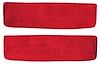 T1769102 1955-59 Chevrolet/GMC Truck; Carpet Door Panel Inserts; w/o Cardboard Backing; 2-Piece; Daytona; Red - image 1
