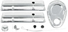 T3043 Chevrolet Engine Dress-Up Set; Small Block; Low Profile Valve Covers; Timing Cover; Chrome