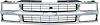 T70057 1994-2000 Chevy Pickup, Blazer, Tahoe, Suburban; Front Grill; For Dual Composite Headlamps; Chrome - image 1