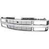 T70057 1994-2000 Chevy Pickup, Blazer, Tahoe, Suburban; Front Grill; For Dual Composite Headlamps; Chrome - image 2
