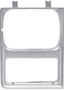T70079 Headlamp Bezel; 1985-88 Chevrolet/GMC Truck/SUV; Single Headlamps w/out Chrome Grill; Silver; RH - image 1