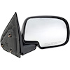 T70535 Manual Mirror; 1999-07 Chevrolet, GMC Truck, 2000-06 Suburban, Tahoe, Yukon, 2002-06 Avalanche, Escalade; Black - image 1