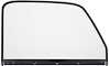 T71059 Door Glass; 1947-1950 Chevrolet, GMC Truck; Clear; Black Frame and Setting Channel; Drivers Side - image 1