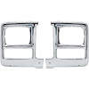 T71144 1979-80 Chevrolet; GMC; Pickup; Blazer; Jimmy; Suburban; Headlamp Bezels; Chrome; LH and RH; Vehicles with Rectangle Head - image 1