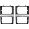 T71146 Dual Headlamp Bezels for 1983-1984 GMC Truck, Jimmy, Suburban [Argent Silver and Dark Gray Metallic, Left and Right] - image 1