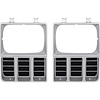 T71147 1981-82 Chevrolet; Pickup; Blazer; Suburban; Headlamp Bezels; Single Headlamp; Argent Silver and Black; LH and RH - image 1