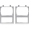 T71152 1985-88 Chevy, GMC Pickup, Blazer/Jimmy, Suburban; Headlamp Bezels; Single; Without Chrome Grill; Pair - image 1