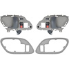 T78100GR 1995-02 Chevy, GMC Pickup Truck, SUV; Inner Door Handle Set; With Bezels; Power Locks; Black Lever; Gray Housing - image 1