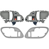 T78101GR 1995-02 Chevy, GMC Pickup Truck, SUV; Inner Door Handle Set; With Bezels; Power Locks; Chrome Lever; Gray Housing - image 1