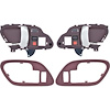 T78101RD 1995-02 Chevy, GMC Pickup Truck, SUV; Inner Door Handle Set; With Bezels; Power Locks; Chrome Lever; Red Housing - image 1