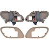 T78102BE 1995-02 Chevy, GMC Pickup Truck, SUV; Inner Door Handle Set; With Bezels; Manual Locks; Black Lever; Beige Housing - image 1