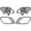 T78102GR 1995-02 Chevy, GMC Pickup Truck, SUV; Inner Door Handle Set; With Bezels; Manual Locks; Black Lever; Gray Housing - image 1
