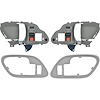 T78103GR 1995-02 Chevy, GMC Pickup Truck, SUV; Inner Door Handle Set; With Bezels; Manual Locks; Chrome Lever; Gray Housing - image 1