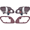T78103RD 1995-02 Chevy, GMC Pickup Truck, SUV; Inner Door Handle Set; With Bezels; Manual Locks; Chrome Lever; Red Housing - image 1