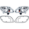 T78104CH 1995-02 Chevy, GMC Pickup Truck, SUV; Inner Door Handle Set; With Bezels; Power Locks; Chrome Lever; Chrome Bezel - image 1