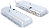 T9504 1965-91 Chevrolet; Chrome Valve Covers; 396ci, 427ci, 454ci, Big Block; with Brake Booster Notch, without Baffles Pair - image 1