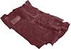 TC17175C6 1988-91 Chevy/GMC Crew Cab Pickup 2 WD / Column Shift Claret / Oxblood Molded Cut Pile Carpet Set - image 1