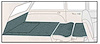 Superior Loop 5-Piece Carpet Set 1955-57 Chevrolet Wagon - image 1