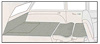 TF118112 Rear Cargo Area Carpet Set 1955-57 Chevrolet Nomad Station Wagon Dark Blue 5 Piece Cut Pile - image 1