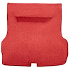 TF118877 1955-57 Bel Air, Two-Ten; 2/4 Door Hardtop, Sedan; Molded Trunk Area Carpet w/o Spare Tire Cutout; Cutpile; Flame Red - image 1
