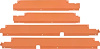 TF400899 Floor Wiring Covers 1955-57 Chevy Bel Air, 150, 210; 4 Door Hardtop; Front and Rear - image 1