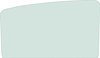 TF41028C Rear Door Glass; 1955-57 Chevrolet/Pontiac; 4 Door Sedan; Green Tint - image 1