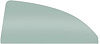 TF41032C Quarter Glass-1955-57 Chevrolet/Pontiac 2 Door Sedan/Club Coupe; Green Tint - image 1