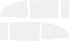 TF41050D Side Window Glass Set 1955-57 Chevrolet 2-Door Hardtop 6-Piece Grey Custom Tint - image 1