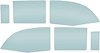 TF41052C Tint Side Window Glass Set 1956-57 Chevrolet 4-Door Hardtop 6-Pieces Green - image 1