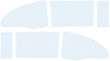 TF41053A Side Window Glass Set 1955-57 Chevrolet 2-Door Sedan/Club Coupe 6-Pieces Clear - image 1