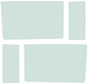 TF41055C Tint Side Window Glass Set 1955-57 Chevrolet Sedan Delivery 4-Piece Green - image 1