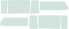 TF41059C 8-Piece Grey Custom Tint Side Window Glass Set 1955-57 Chevrolet 150/210 2-Door Wagon 8-Piece Green Tint Side Window Gl - image 1