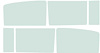 TF41060C Side Window Glass Set 1955-57 Chevrolet 4-Door Wagon 6-Piece Green Tint - image 1