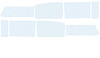 TF41061A Side Window Glass Set 1955-57 Chevrolet 4-Door Wagon 8-Piece Clear - image 1