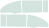 TF41062C Tint Side Window Glass Set 1955-57 Chevrolet Utility Sedan 6-Piece Green Tint - image 1
